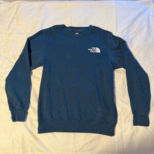 The North Face Men's Blue Graphic Logo Crewneck Sweatshirt Small EUC